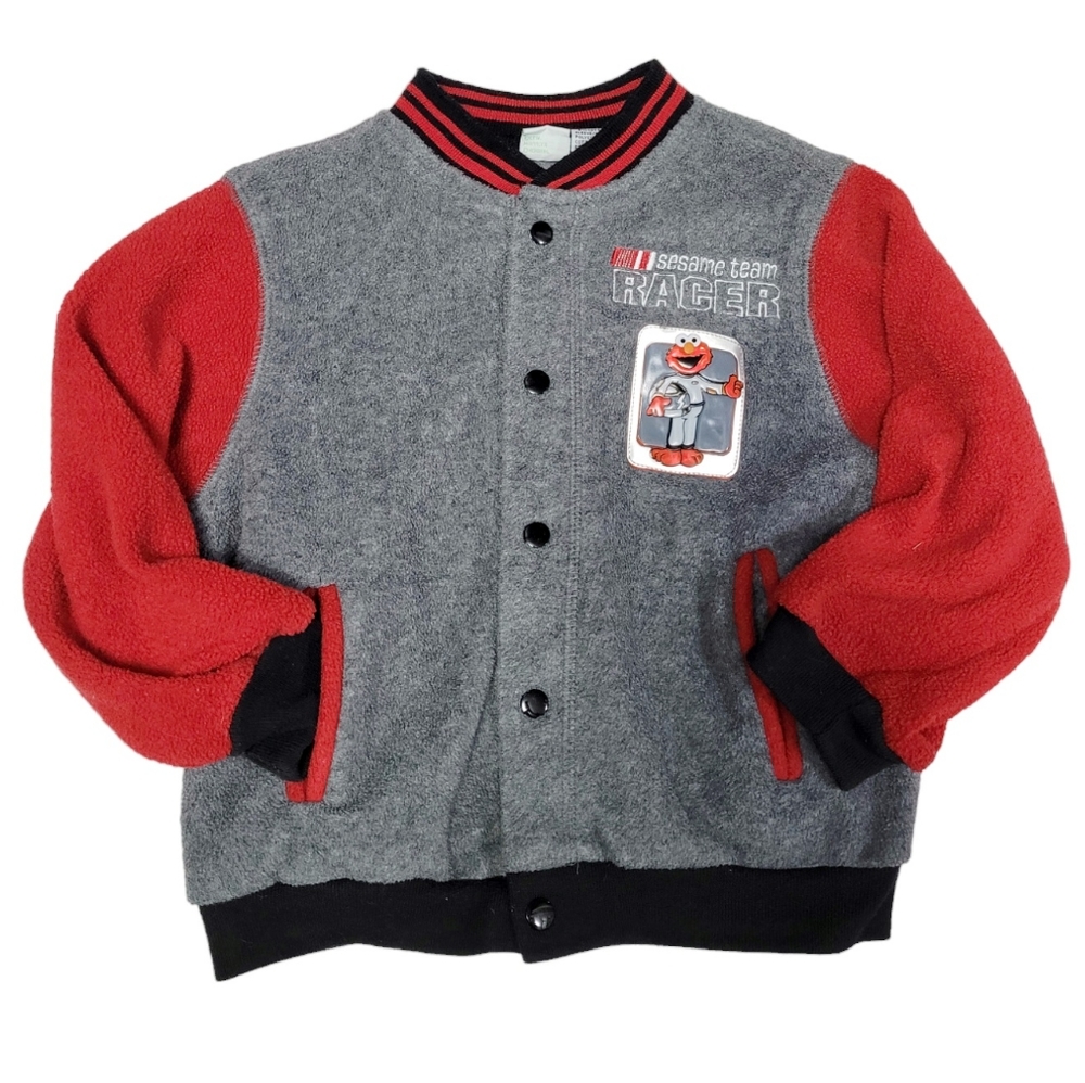 Vintage Y2K Sesame Street Elmo Sesame Team Racer race car jacket
